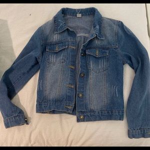 Blue denim jean jacket. Womens